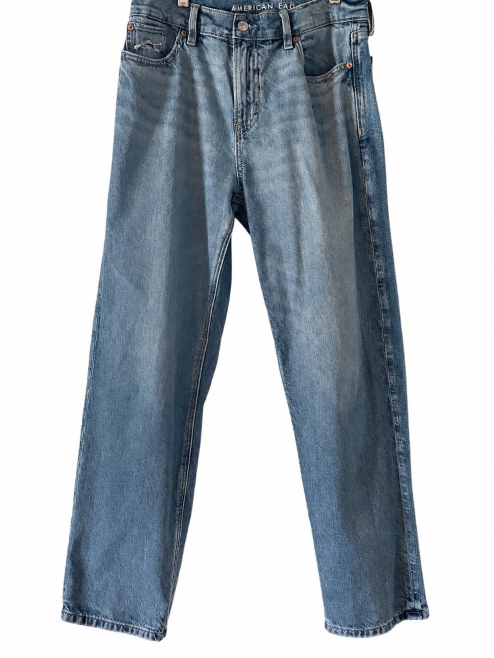 AE Strigid LowRise Ex-Boyfriend Jean- Color Fresh Bright/faded blue NWOT